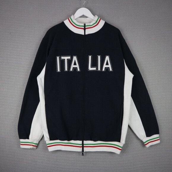 Italia Y2K Italy Track Zip Mens XXL Vintage - Picture 2 of 8